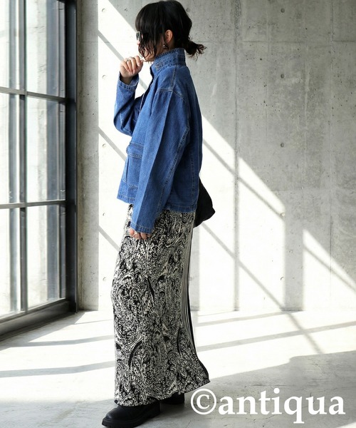 antiqua(アンティカ)の「スタンドカラー デニムジャケット(デニムジャケット・レディース・ブルー系その他・ONESIZE)」の12枚目の写真