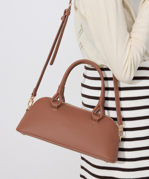 SLOBE IENA（スローブイエナ）の「Hyman Roth ミニボストン T10843（ボストンバッグ・レディース・ブラック/キャメル・FREE）」の2枚目の写真