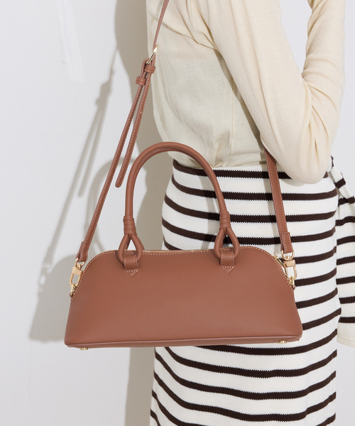 SLOBE IENA（スローブイエナ）の「Hyman Roth ミニボストン T10843（ボストンバッグ・レディース・ブラック/キャメル・FREE）」の9枚目の写真