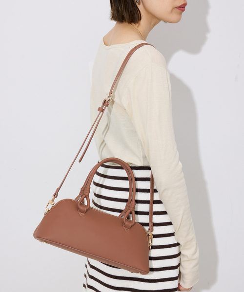 SLOBE IENA（スローブイエナ）の「Hyman Roth ミニボストン T10843（ボストンバッグ・レディース・ブラック/キャメル・FREE）」の10枚目の写真