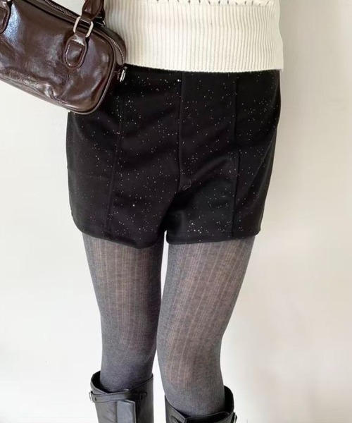mebole(メボレ)の「ラメショートパンツ(その他パンツ・レディース・ブラック/グレー・SMALL/MEDIUM)」の14枚目の写真