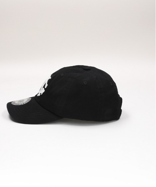 Right-on(ライトオン)の「NEGR0 LEAGUE ツイルベースボールキャップ (刺繍ロゴ/バックストラップ/UVカット)(キャップ・メンズ・ブラック・フリー)」の6枚目の写真