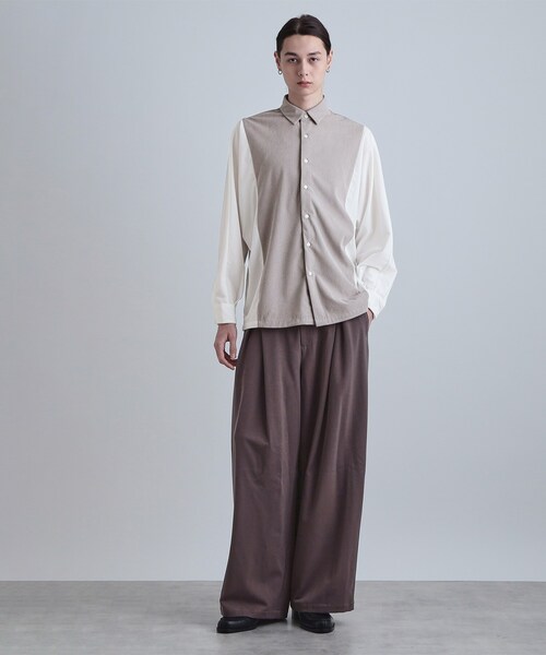 tk.TAKEO KIKUCHI（ティーケータケオキクチ）の「コーデュロイドルマンシャツ（シャツ/ブラウス・メンズ・ネイビー/ライトグレー/ブラック・02/03）」の5枚目の写真