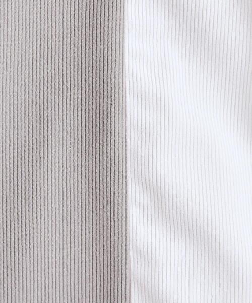 tk.TAKEO KIKUCHI（ティーケータケオキクチ）の「コーデュロイドルマンシャツ（シャツ/ブラウス・メンズ・ネイビー/ライトグレー/ブラック・02/03）」の7枚目の写真