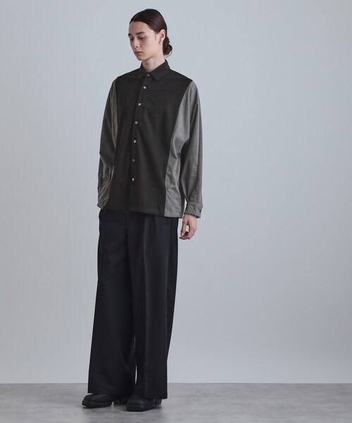 tk.TAKEO KIKUCHI（ティーケータケオキクチ）の「コーデュロイドルマンシャツ（シャツ/ブラウス・メンズ・ネイビー/ライトグレー/ブラック・02/03）」の10枚目の写真