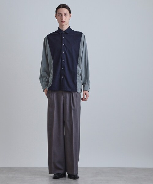 tk.TAKEO KIKUCHI（ティーケータケオキクチ）の「コーデュロイドルマンシャツ（シャツ/ブラウス・メンズ・ネイビー/ライトグレー/ブラック・02/03）」の13枚目の写真