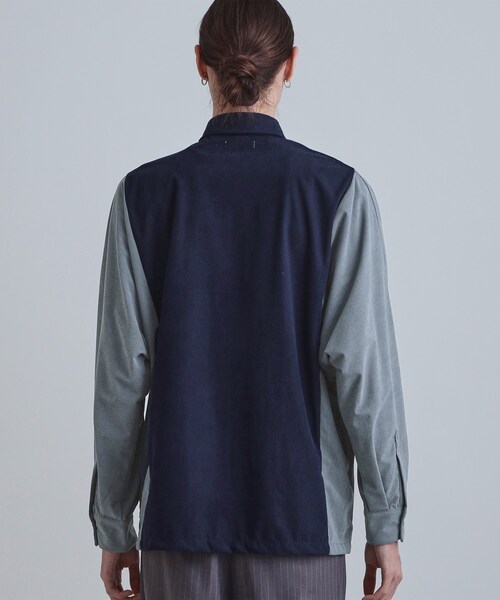 tk.TAKEO KIKUCHI（ティーケータケオキクチ）の「コーデュロイドルマンシャツ（シャツ/ブラウス・メンズ・ネイビー/ライトグレー/ブラック・02/03）」の18枚目の写真