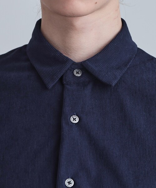 tk.TAKEO KIKUCHI（ティーケータケオキクチ）の「コーデュロイドルマンシャツ（シャツ/ブラウス・メンズ・ネイビー/ライトグレー/ブラック・02/03）」の19枚目の写真