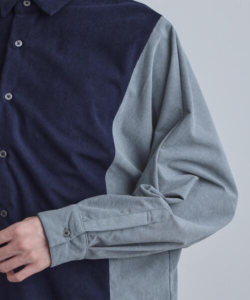 tk.TAKEO KIKUCHI（ティーケータケオキクチ）の「コーデュロイドルマンシャツ（シャツ/ブラウス・メンズ・ネイビー/ライトグレー/ブラック・02/03）」の20枚目の写真