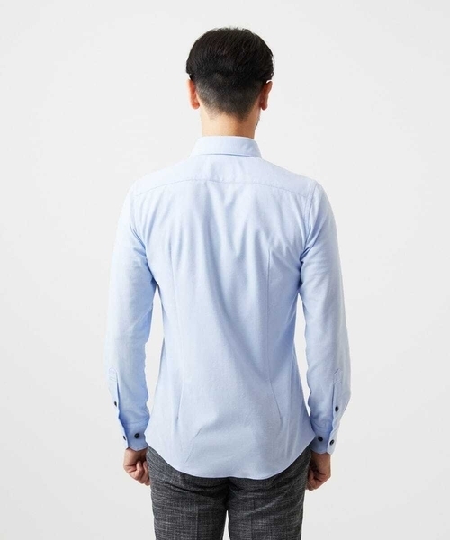 MICHEL KLEIN HOMME   （ミッシェルクランオム）の「《日本製》ベーシックジャージシャツ（シャツ/ブラウス・メンズ・ホワイト/ライトブルー/ネイビー・MEDIUM/LARGE/X-LARGE）」の8枚目の写真