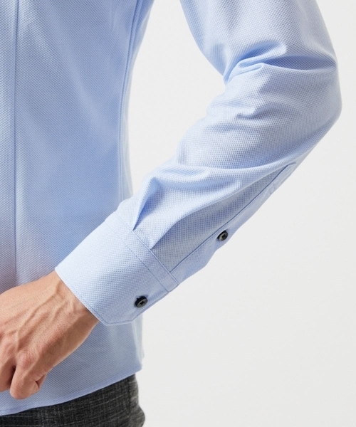 MICHEL KLEIN HOMME   （ミッシェルクランオム）の「《日本製》ベーシックジャージシャツ（シャツ/ブラウス・メンズ・ホワイト/ライトブルー/ネイビー・MEDIUM/LARGE/X-LARGE）」の10枚目の写真