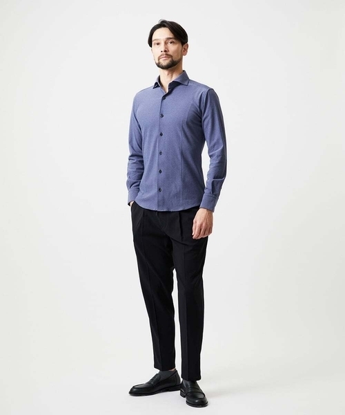 MICHEL KLEIN HOMME   （ミッシェルクランオム）の「《日本製》ベーシックジャージシャツ（シャツ/ブラウス・メンズ・ホワイト/ライトブルー/ネイビー・MEDIUM/LARGE/X-LARGE）」の14枚目の写真