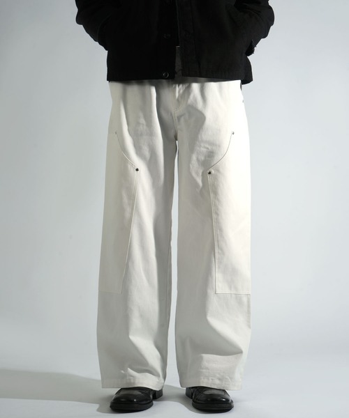 Starting Over（スターティングオーバー）の「side double knee baggy pants/サイド ダブルニー バギーパンツ ツイル/デニムパンツ（デニムパンツ・メンズ・アイボリー/ブラック/ブラック系その他・M/L）」の18枚目の写真
