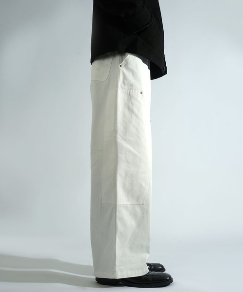 Starting Over（スターティングオーバー）の「side double knee baggy pants/サイド ダブルニー バギーパンツ ツイル/デニムパンツ（デニムパンツ・メンズ・アイボリー/ブラック/ブラック系その他・M/L）」の19枚目の写真
