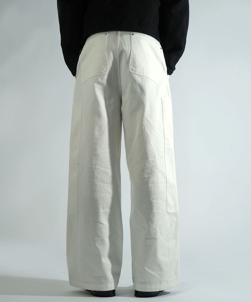 Starting Over（スターティングオーバー）の「side double knee baggy pants/サイド ダブルニー バギーパンツ ツイル/デニムパンツ（デニムパンツ・メンズ・アイボリー/ブラック/ブラック系その他・M/L）」の20枚目の写真