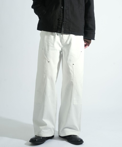 Starting Over（スターティングオーバー）の「side double knee baggy pants/サイド ダブルニー バギーパンツ ツイル/デニムパンツ（デニムパンツ・メンズ・アイボリー/ブラック/ブラック系その他・M/L）」の16枚目の写真