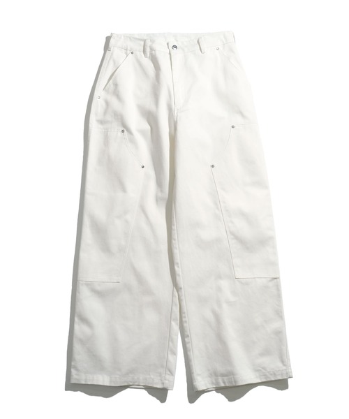 Starting Over（スターティングオーバー）の「side double knee baggy pants/サイド ダブルニー バギーパンツ ツイル/デニムパンツ（デニムパンツ・メンズ・アイボリー/ブラック/ブラック系その他・M/L）」の4枚目の写真