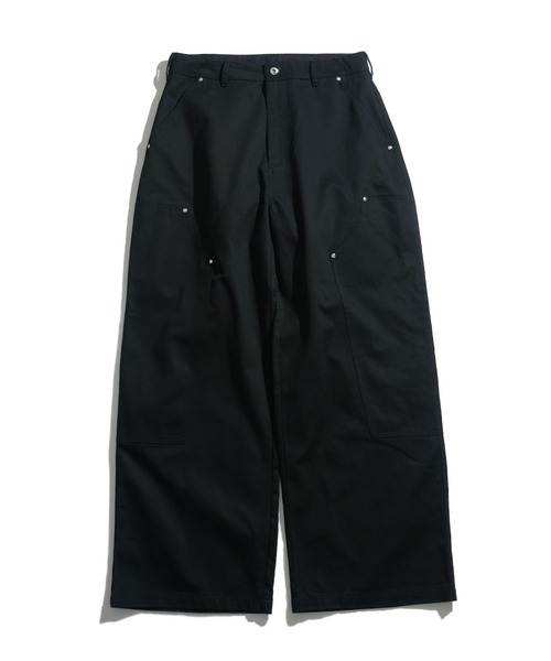 Starting Over（スターティングオーバー）の「side double knee baggy pants/サイド ダブルニー バギーパンツ ツイル/デニムパンツ（デニムパンツ・メンズ・アイボリー/ブラック/ブラック系その他・M/L）」の6枚目の写真