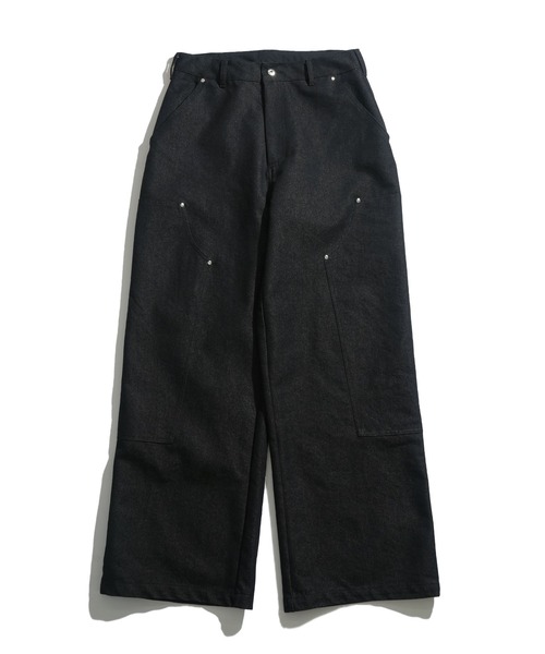 Starting Over（スターティングオーバー）の「side double knee baggy pants/サイド ダブルニー バギーパンツ ツイル/デニムパンツ（デニムパンツ・メンズ・アイボリー/ブラック/ブラック系その他・M/L）」の8枚目の写真