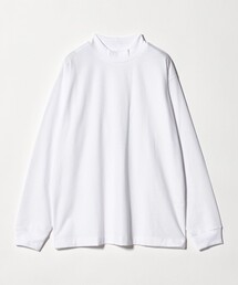 green label relaxing | LONG FIBER COTTON クリア モックネック 長袖 Tシャツ(Tシャツ/カットソー)