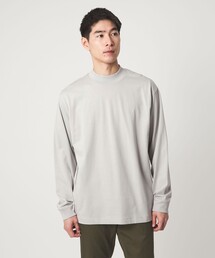 green label relaxing（グリーンレーベルリラクシング）の「LONG FIBER COTTON クリア モックネック 長袖 Tシャツ（Tシャツ/カットソー）」