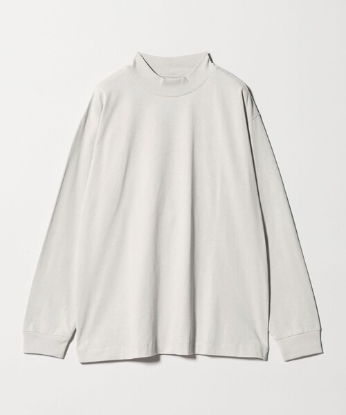 green label relaxing（グリーンレーベルリラクシング）の「LONG FIBER COTTON クリア モックネック 長袖 Tシャツ（Tシャツ/カットソー・メンズ・ブラック/ライトグレー/ホワイト・M/L/S/XL）」の10枚目の写真