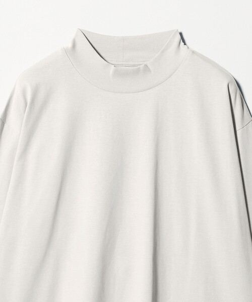 green label relaxing（グリーンレーベルリラクシング）の「LONG FIBER COTTON クリア モックネック 長袖 Tシャツ（Tシャツ/カットソー・メンズ・ブラック/ライトグレー/ホワイト・M/L/S/XL）」の12枚目の写真