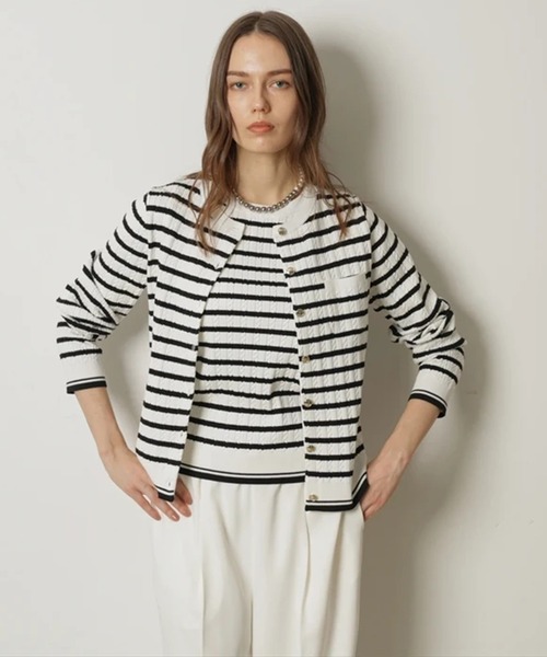 CADUNE(カデュネ)の「ケーブルアンサンブル(ニット/セーター・レディース・ホワイト/ブラック系その他/ベージュ/ホワイト系その他/レッド/ネイビー・38)」の3枚目の写真