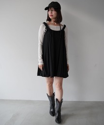 SANSeLF | 【SANSeLF】ソフトバルーンノースリーブワンピース saw26s009(ワンピース)