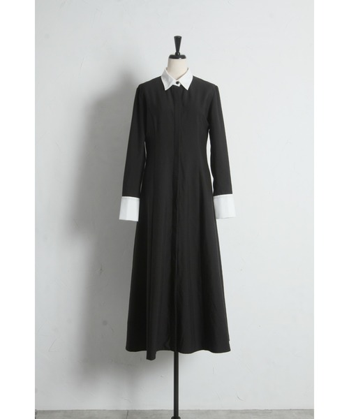&. NOSTALGIA（アンドドットノスタルジア）の「【ZOZO限定】衿配色ワンピース（ワンピース・レディース・グレー×ホワイト/ブラック×ホワイト・M）」の19枚目の写真