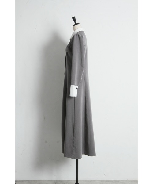 &. NOSTALGIA（アンドドットノスタルジア）の「【ZOZO限定】衿配色ワンピース（ワンピース・レディース・グレー×ホワイト/ブラック×ホワイト・M）」の21枚目の写真