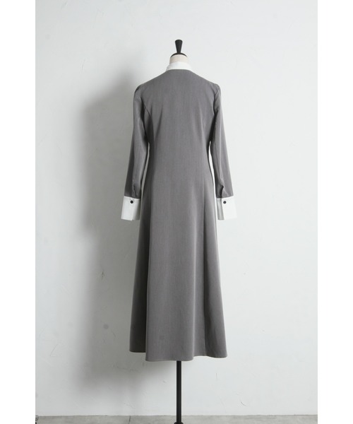 &. NOSTALGIA（アンドドットノスタルジア）の「【ZOZO限定】衿配色ワンピース（ワンピース・レディース・グレー×ホワイト/ブラック×ホワイト・M）」の22枚目の写真