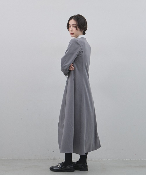 &. NOSTALGIA（アンドドットノスタルジア）の「【ZOZO限定】衿配色ワンピース（ワンピース・レディース・グレー×ホワイト/ブラック×ホワイト・M）」の9枚目の写真