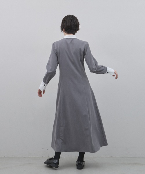 &. NOSTALGIA（アンドドットノスタルジア）の「【ZOZO限定】衿配色ワンピース（ワンピース・レディース・グレー×ホワイト/ブラック×ホワイト・M）」の10枚目の写真