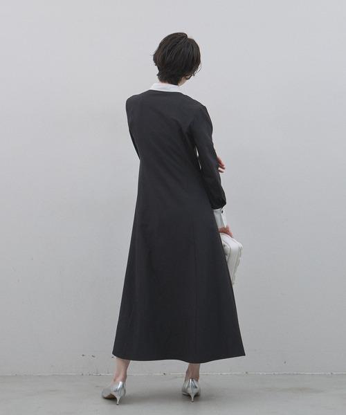 &. NOSTALGIA（アンドドットノスタルジア）の「【ZOZO限定】衿配色ワンピース（ワンピース・レディース・グレー×ホワイト/ブラック×ホワイト・M）」の12枚目の写真