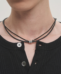 NOISE（ノイズ）の「[HANDMADE] ヴィンテージレイヤードレザーネックレス - ブラック（ネックレス）」