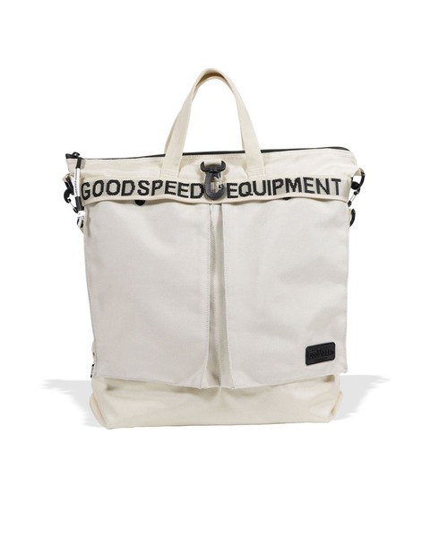 GOODSPEED equipment(グットスピードイクイップメント)の「Helmet Bag(トートバッグ・メンズ・オレンジ/ブラック/オフホワイト/ターコイズブルー・ONE SIZE)」の2枚目の写真