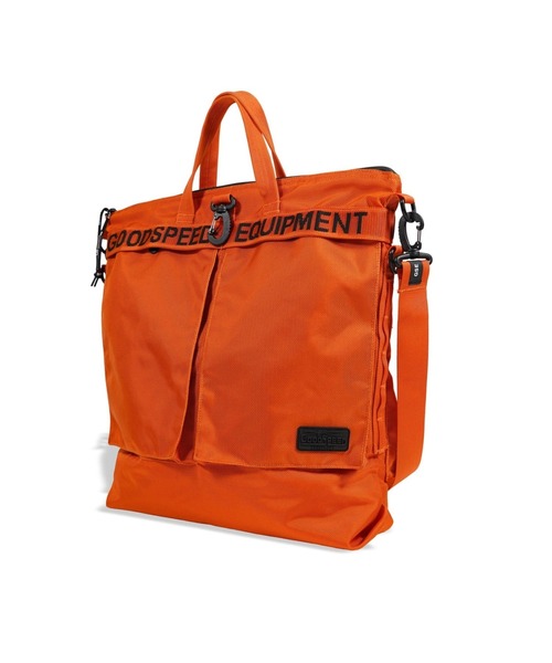 GOODSPEED equipment(グットスピードイクイップメント)の「Helmet Bag(トートバッグ・メンズ・オレンジ/ブラック/オフホワイト/ターコイズブルー・ONE SIZE)」の8枚目の写真