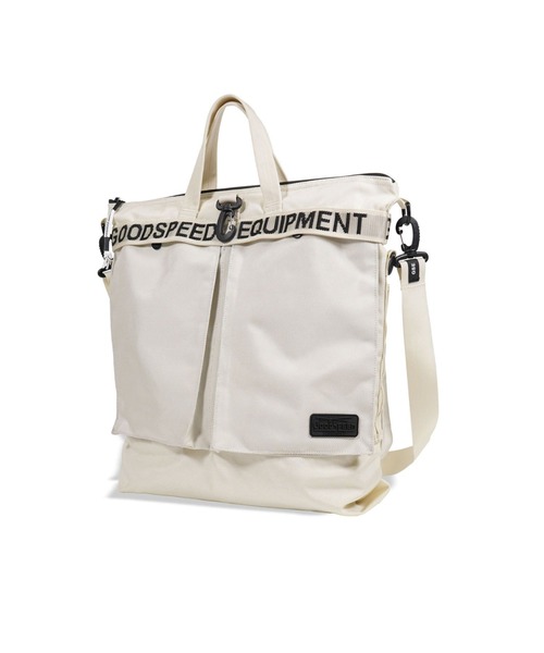 GOODSPEED equipment(グットスピードイクイップメント)の「Helmet Bag(トートバッグ・メンズ・オレンジ/ブラック/オフホワイト/ターコイズブルー・ONE SIZE)」の10枚目の写真