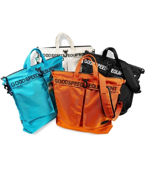 GOODSPEED equipment(グットスピードイクイップメント)の「Helmet Bag(トートバッグ・メンズ・オレンジ/ブラック/オフホワイト/ターコイズブルー・ONE SIZE)」の15枚目の写真