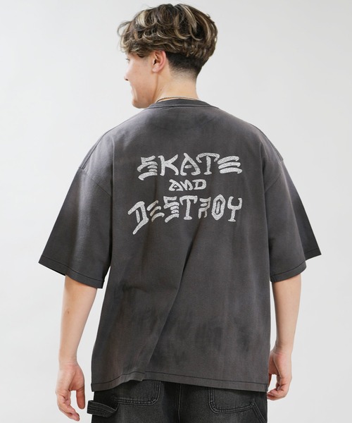 THRASHER(スラッシャー)の「THRASHER/スラッシャー 半袖Tシャツ 262TH1ST082(Tシャツ/カットソー・メンズ・ブラック×イエロー/ブラック×ブルー・M/XL/L)」の4枚目の写真
