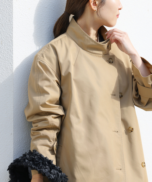 JOURNAL STANDARD relume（ジャーナルスタンダード　レリューム）の「［26SS新作］撥水 / スタンドポンチョコート（トレンチコート・レディース・ベージュ・36/38）」の14枚目の写真