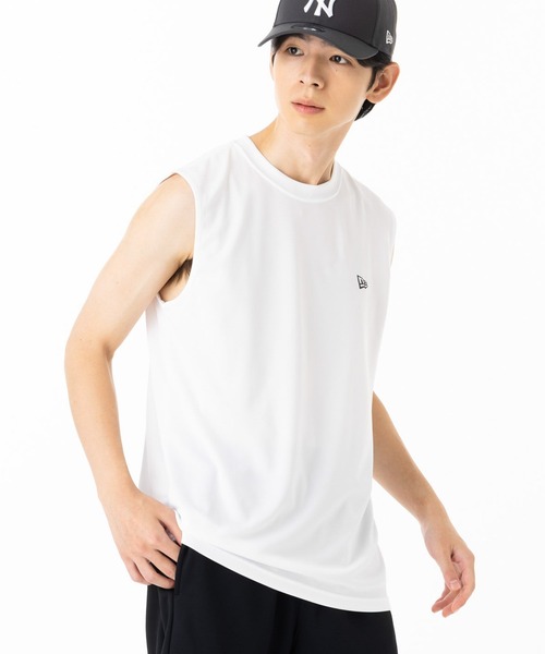 NEW ERA(ニューエラ)の「ニューエラ パフォーマンスアパレル ノースリーブシャツ(タンクトップ・メンズ・ブラック/ホワイト・XXL/XL/L/M/S)」の5枚目の写真