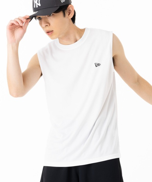 NEW ERA(ニューエラ)の「ニューエラ パフォーマンスアパレル ノースリーブシャツ(タンクトップ・メンズ・ブラック/ホワイト・XXL/XL/L/M/S)」の6枚目の写真