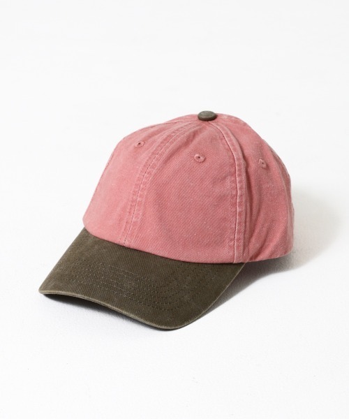 FRUIT OF THE LOOM（フルーツオブザルーム）の「EX Baseball Low Cap Pigment 2tone / 無地 2トーン ベースボール ローキャップ（キャップ・メンズ・ミント/ピンク/アイボリー/ブラック/オフホワイト/ブルー/ライトブラウン/ブラック系その他・FREE）」の8枚目の写真