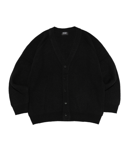 Heritage Knit V‑нейк кардиган (чёрный)