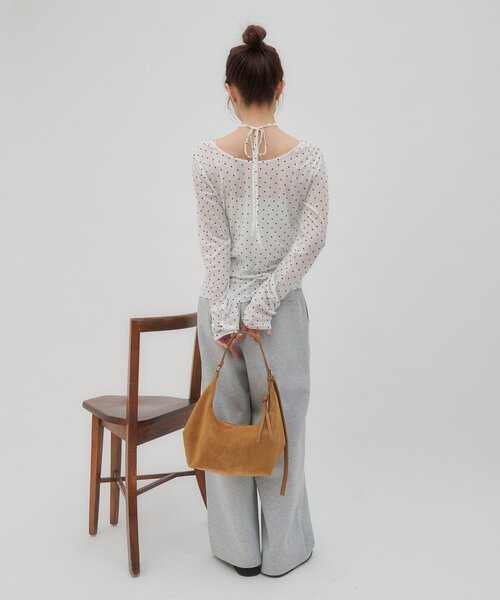 DISCOAT（ディスコート）の「【umm.】チョーカードットロングスリーブ（Tシャツ/カットソー・レディース・ブラック/オフホワイト・FREE）」の11枚目の写真