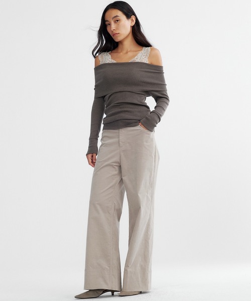 Bie(ビエ)の「コーデュロイワイドパンツ(その他パンツ・レディース・ブラウン/ライトブラウン・M/S/L)」の10枚目の写真