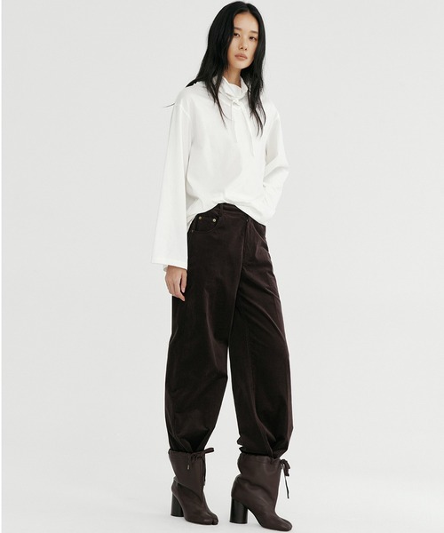 Bie(ビエ)の「コーデュロイワイドパンツ(その他パンツ・レディース・ブラウン/ライトブラウン・M/S/L)」の21枚目の写真