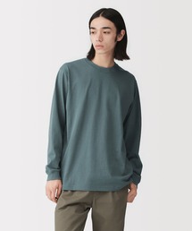 紳士　洗いざらし太番手クルーネック長袖Ｔシャツ